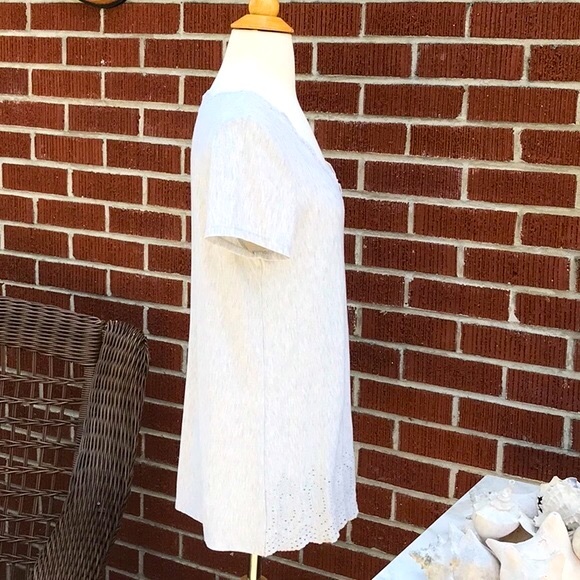 Max Jeans Short Sleeve Tunic T-shirt in Heathered Grey Size Large - Picture 4 of 12